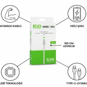 rio type c usb kablo